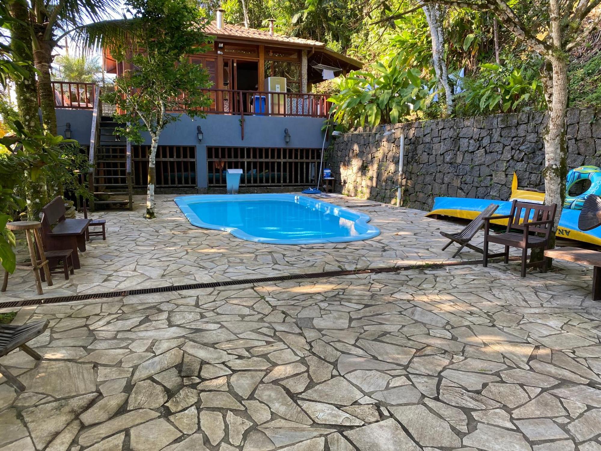 Deck Da Villa Pousada Ubatuba Esterno foto